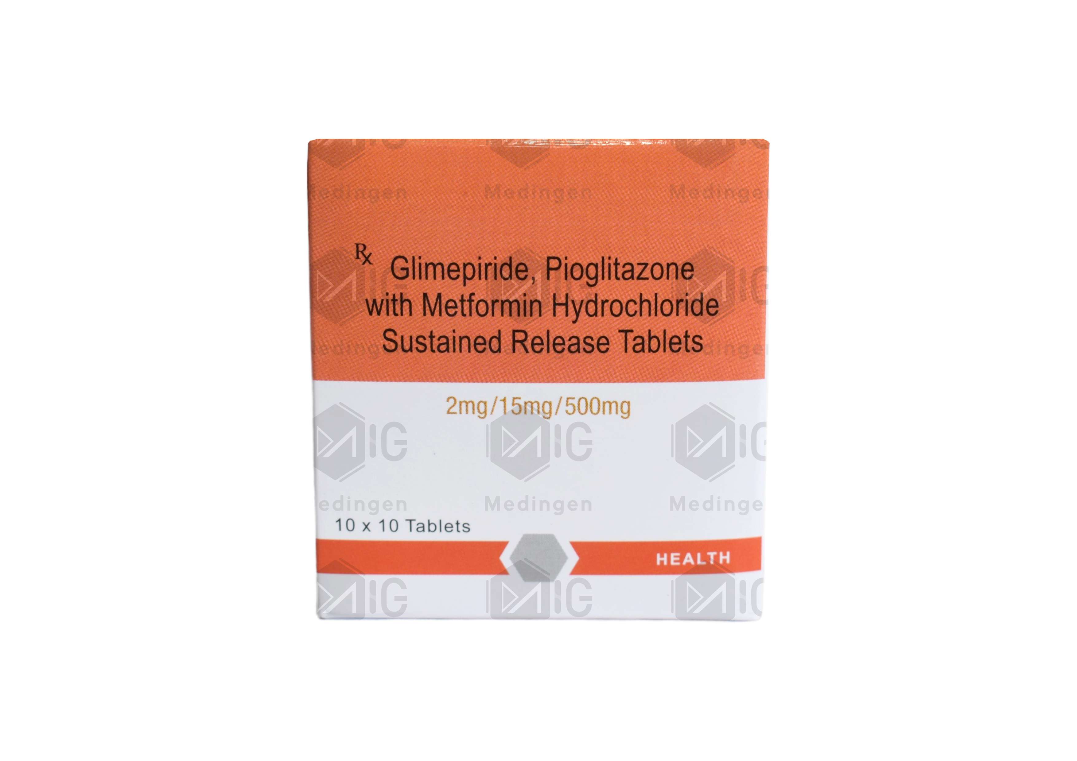 GLIMEPIRIDE PIOGLITAZONE WITH METFORMIN HYDROCHLORIDE SR TABLETS 2MG/15MG/500MG